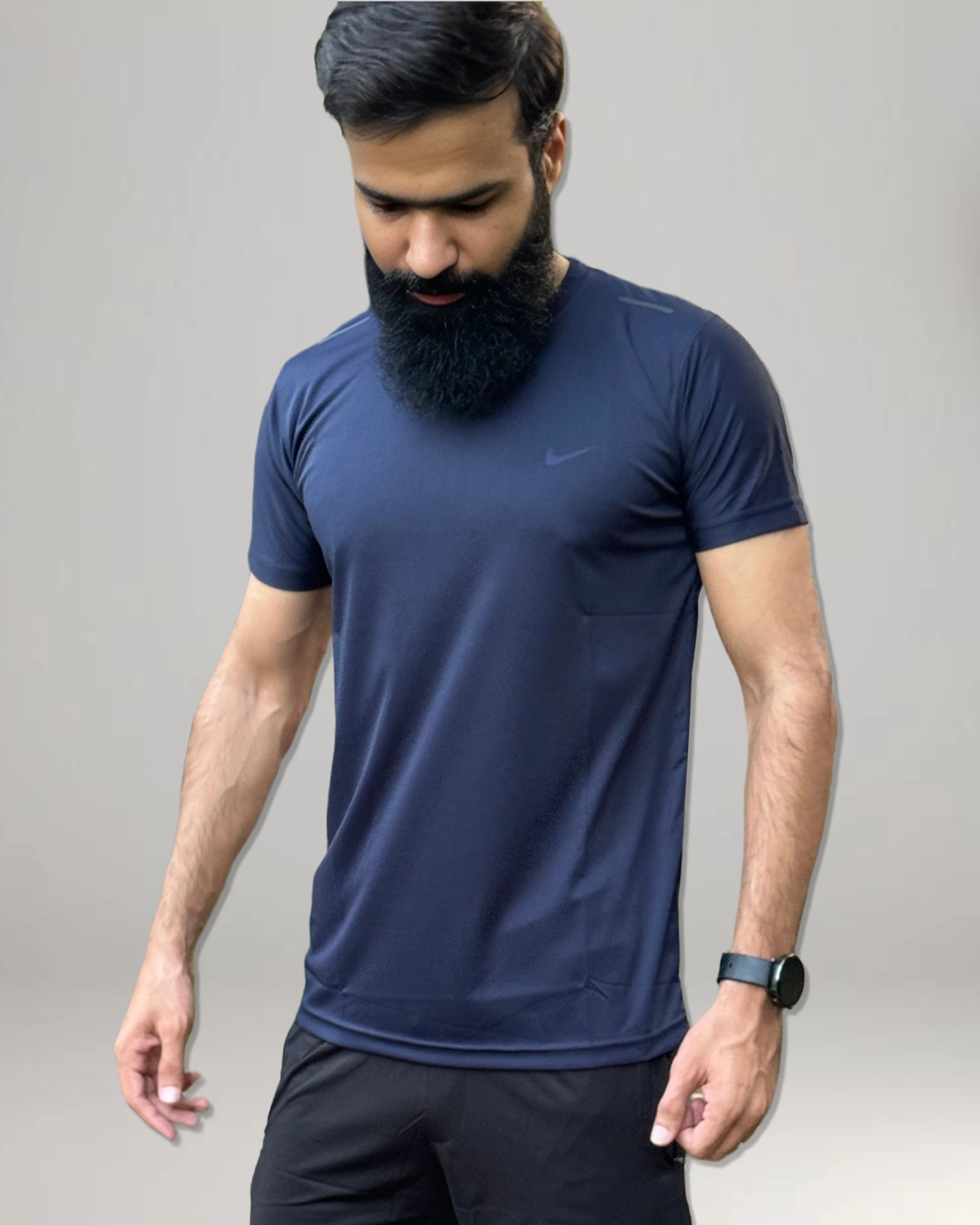 Dri fit navy blue shirt best sale