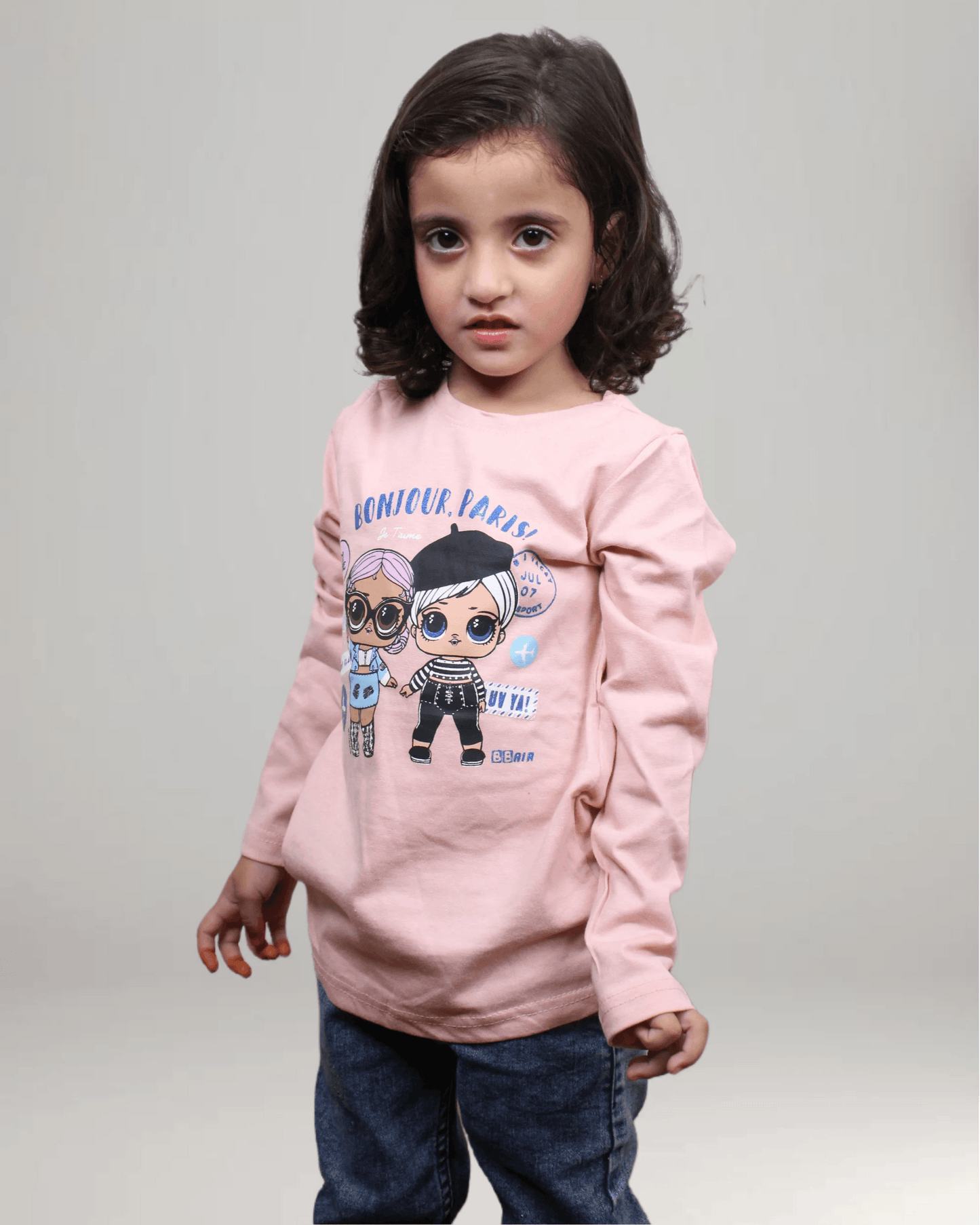 Girls Long Sleeves T-Shirt - Pink