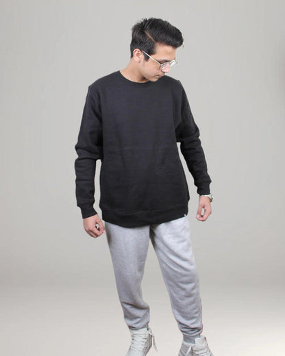 Men's Basic Sweatshirt -  Black