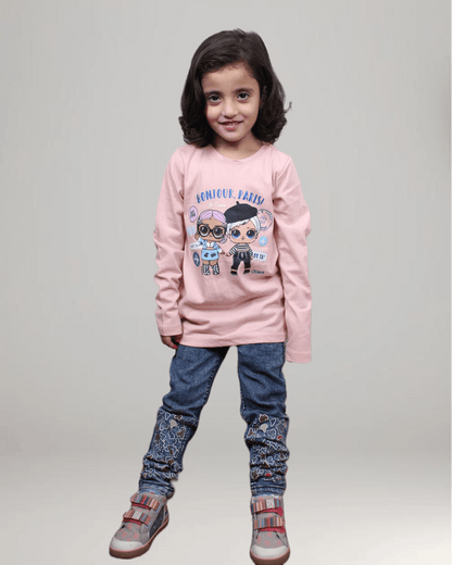 Girls Long Sleeves T-Shirt - Pink