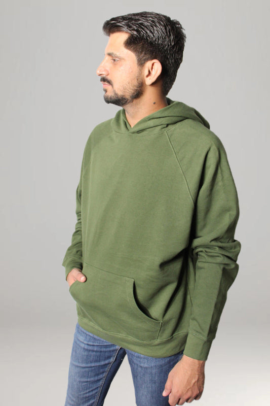 Heavy Weight Pullover Hoodie - Army Green