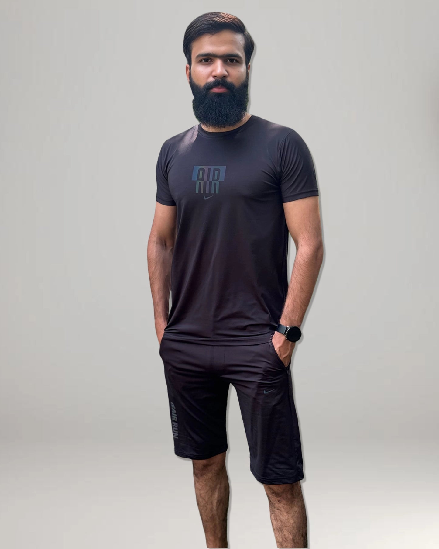 NKE Dri-Fit Twinset T-Shirt & Short -  Black