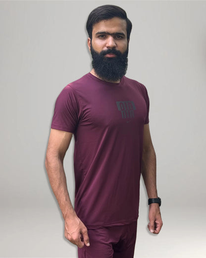 NKE Dri-Fit Twinset T-Shirt & Short -  Maroon