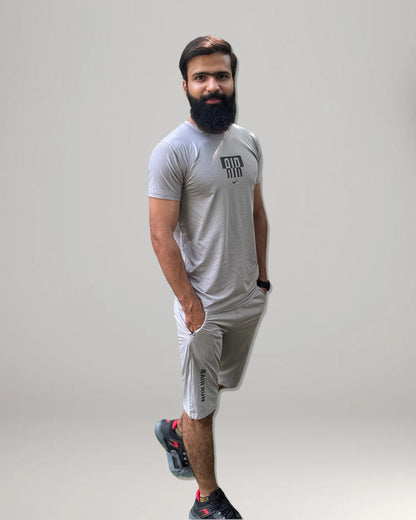 NKE Dri-Fit Twinset T-Shirt & Short -  Grey