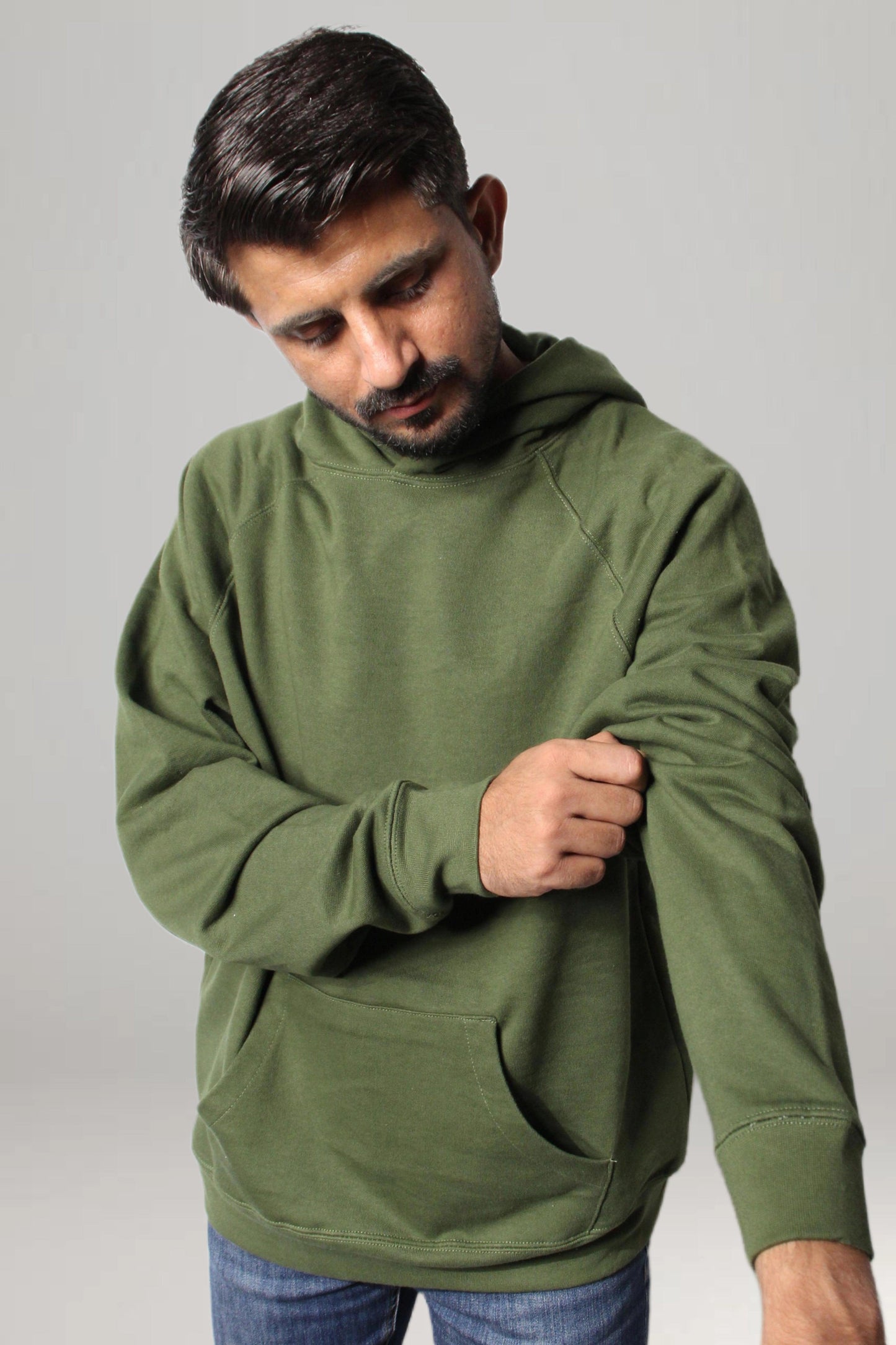 Heavy Weight Pullover Hoodie - Army Green