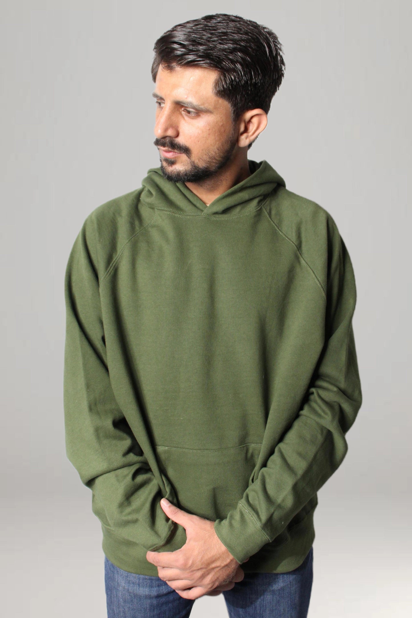 Heavy Weight Pullover Hoodie - Army Green