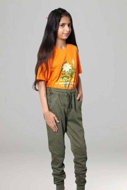 Kids Trousers (9-15 yrs)- Olive Green